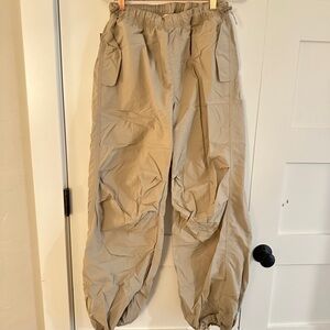 Love Tree Tan Cargo Pants with Elastic Cuffs